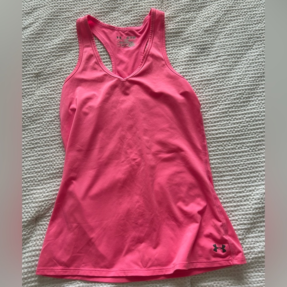 Under Armour Pink Sleeveless Fitted Tank Top